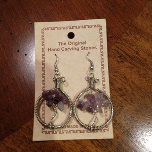 Amethyst Tree of Life Earrings